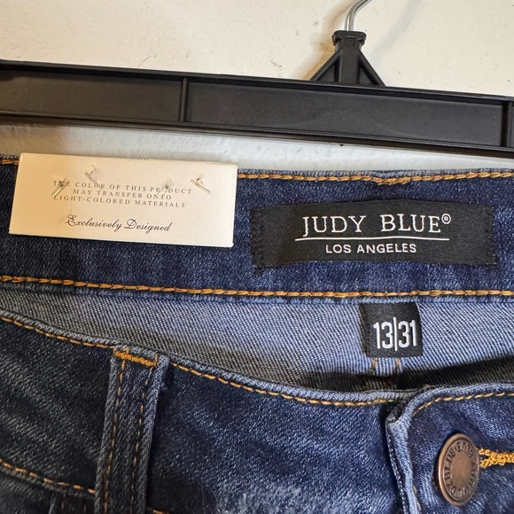 NEW Judy Blue Dark Blue Flare Jeans High Waist - Picture 7 of 11